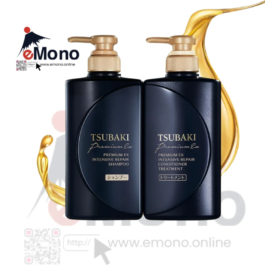 TSUBAKI Premium EX Intensive Repair Shampoo & Conditioner Set 490ml x2 – জাপানি প্রিমিয়াম চুলের যত্ন পণ্য
